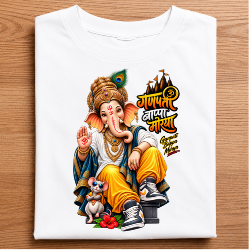 Ganpati Bappa Morya – Premium Graphic T-Shirt