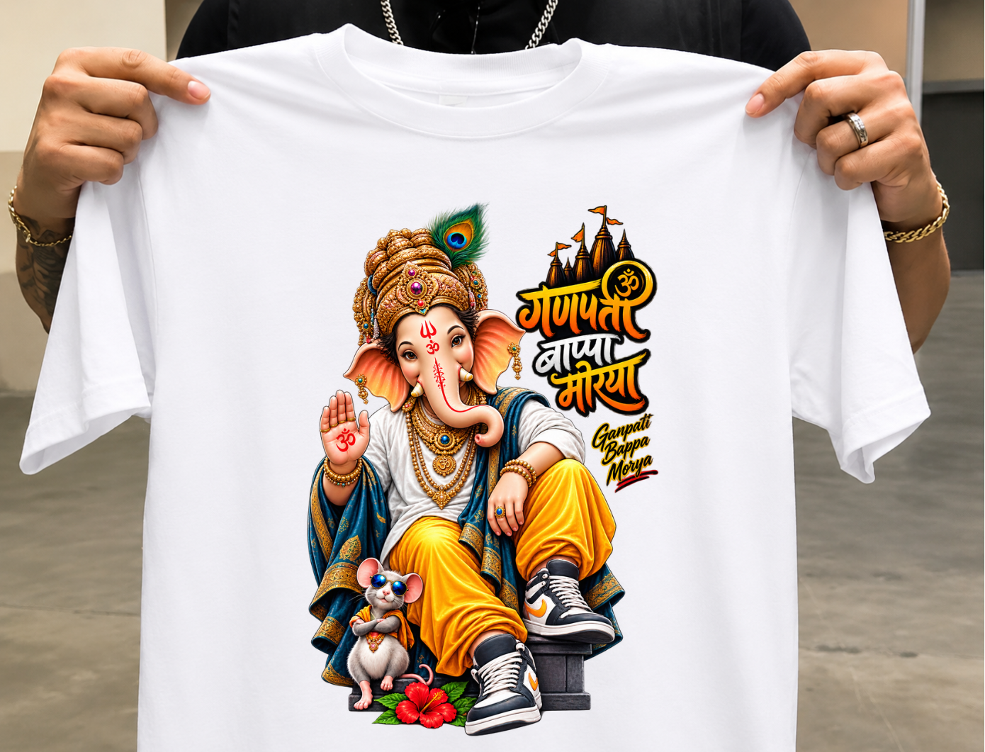 Ganpati Bappa Morya – Premium Graphic T-Shirt
